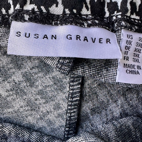 Susan Graver Straight & Pencil Skirt Womens 2XL Multi Stretch Houndstooth Vented - Picture 6 of 7